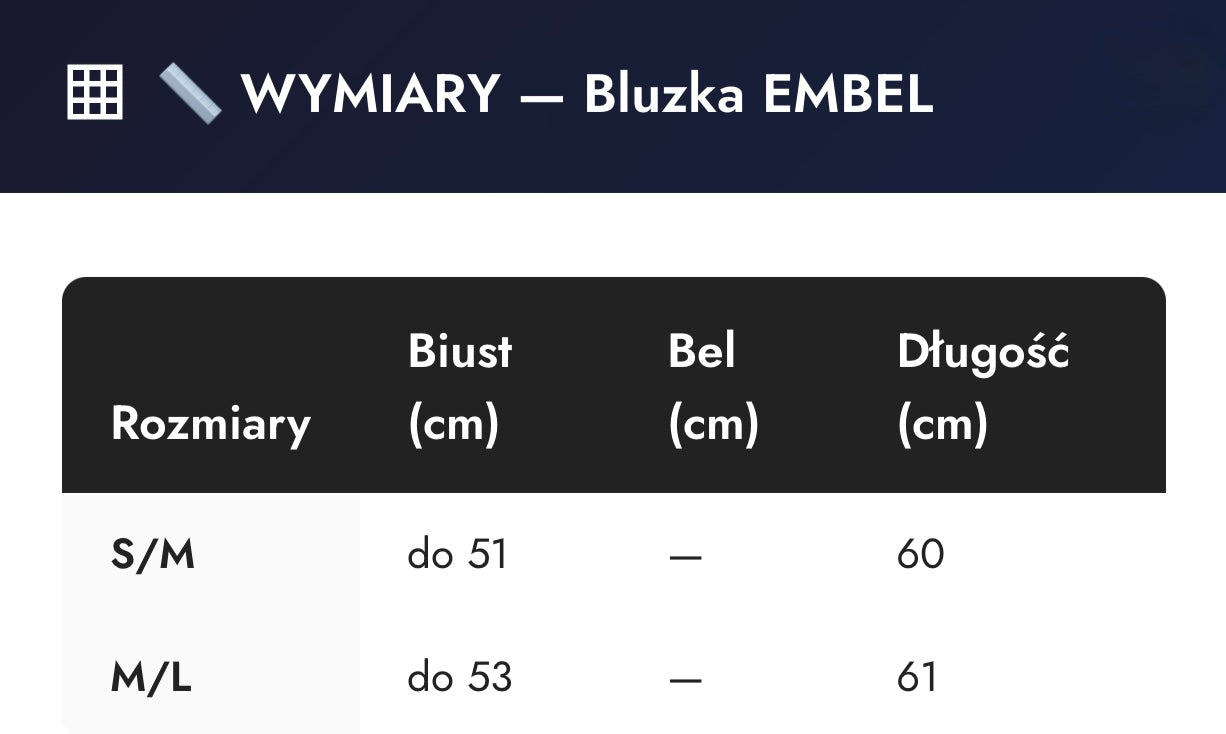 Bluzka EMBEL