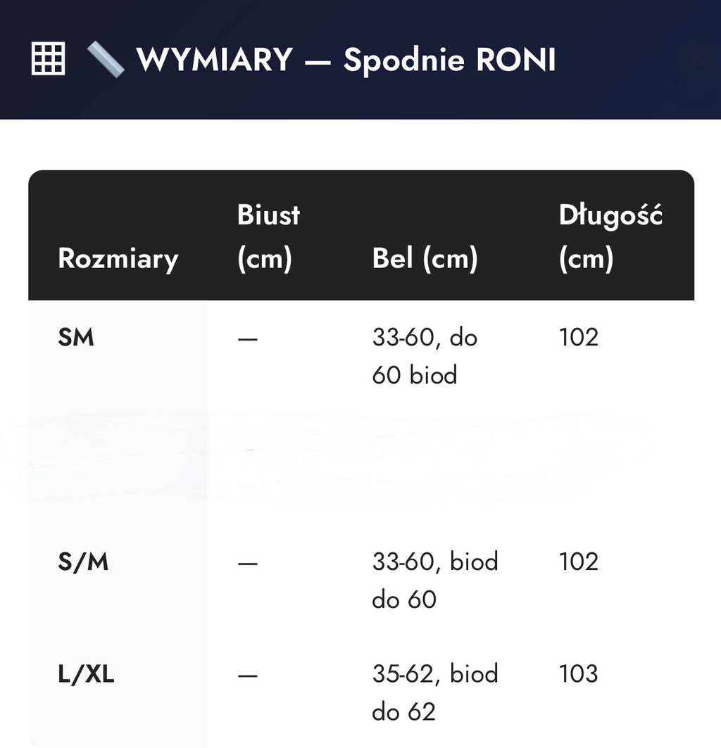 Spodnie RONI
