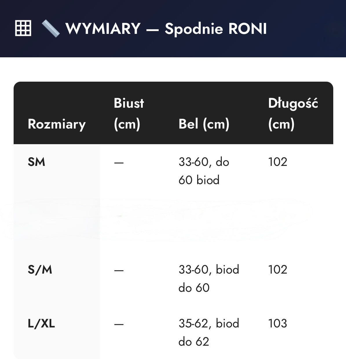 Spodnie RONI