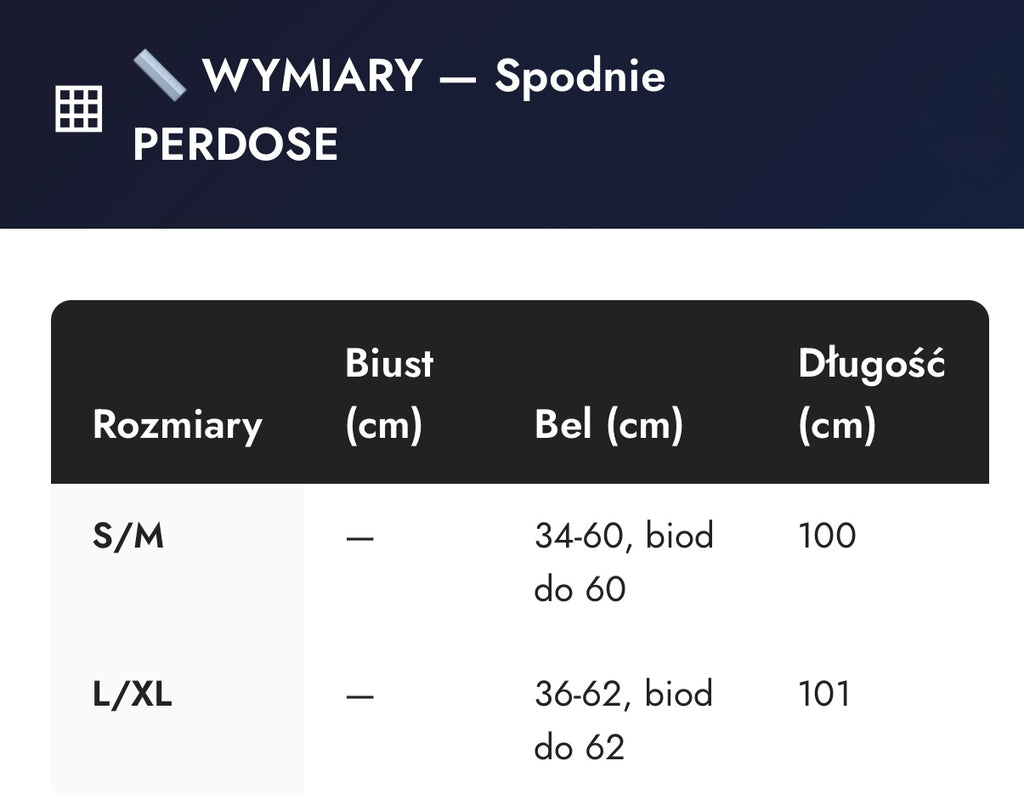 Spodnie PERDOSE