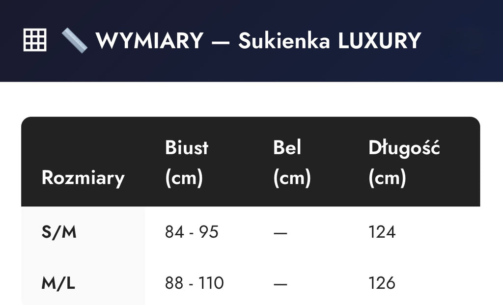 Sukienka LUXURY