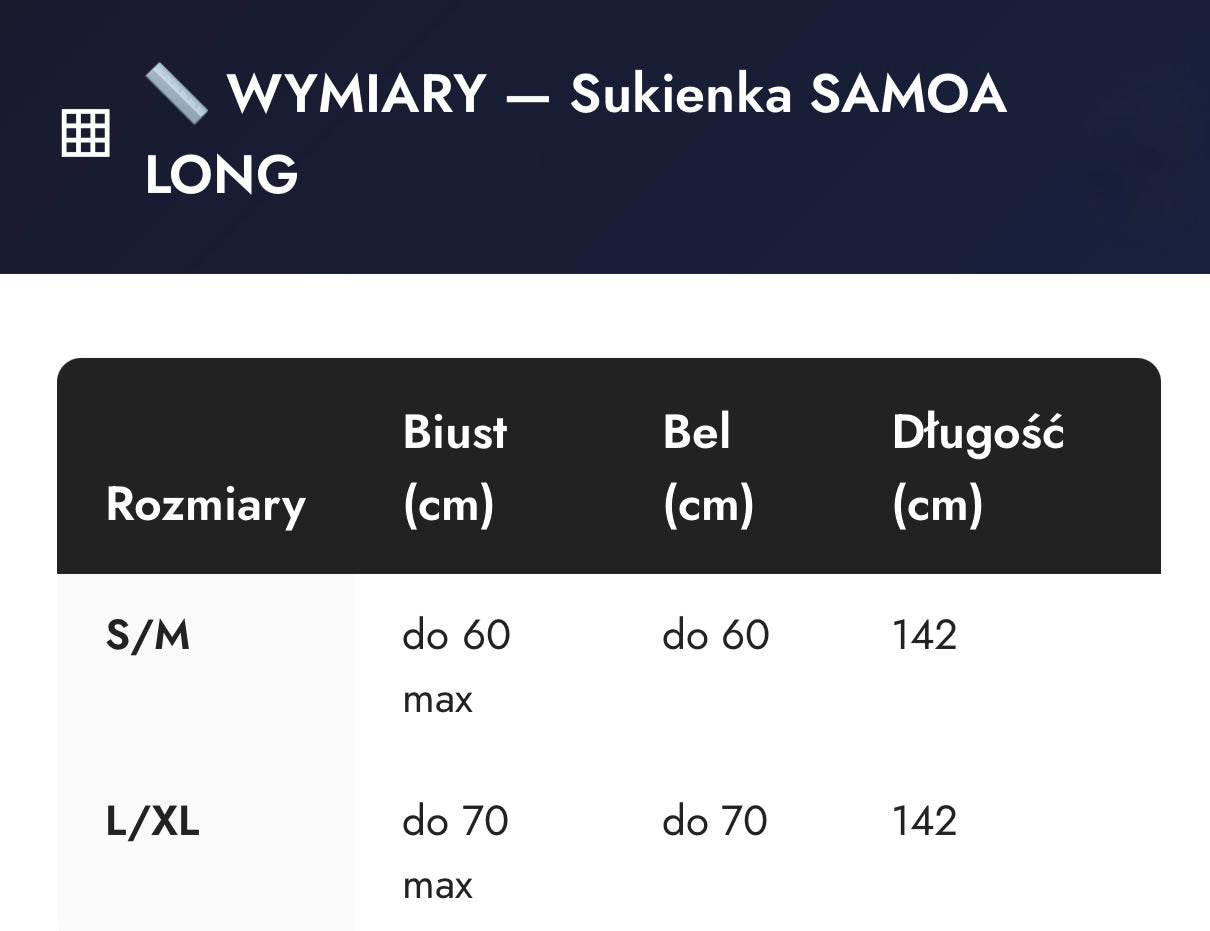 Sukienka SAMOA LONG