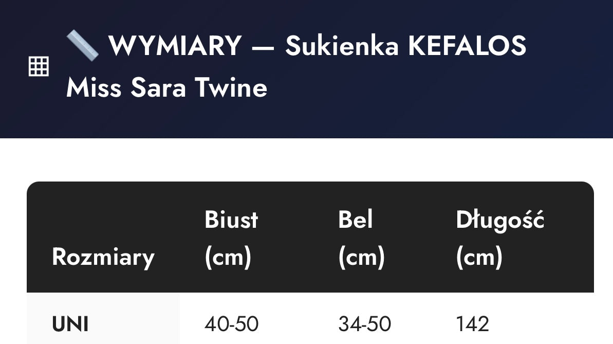 Sukienka KEFALOS Miss Sara Twine